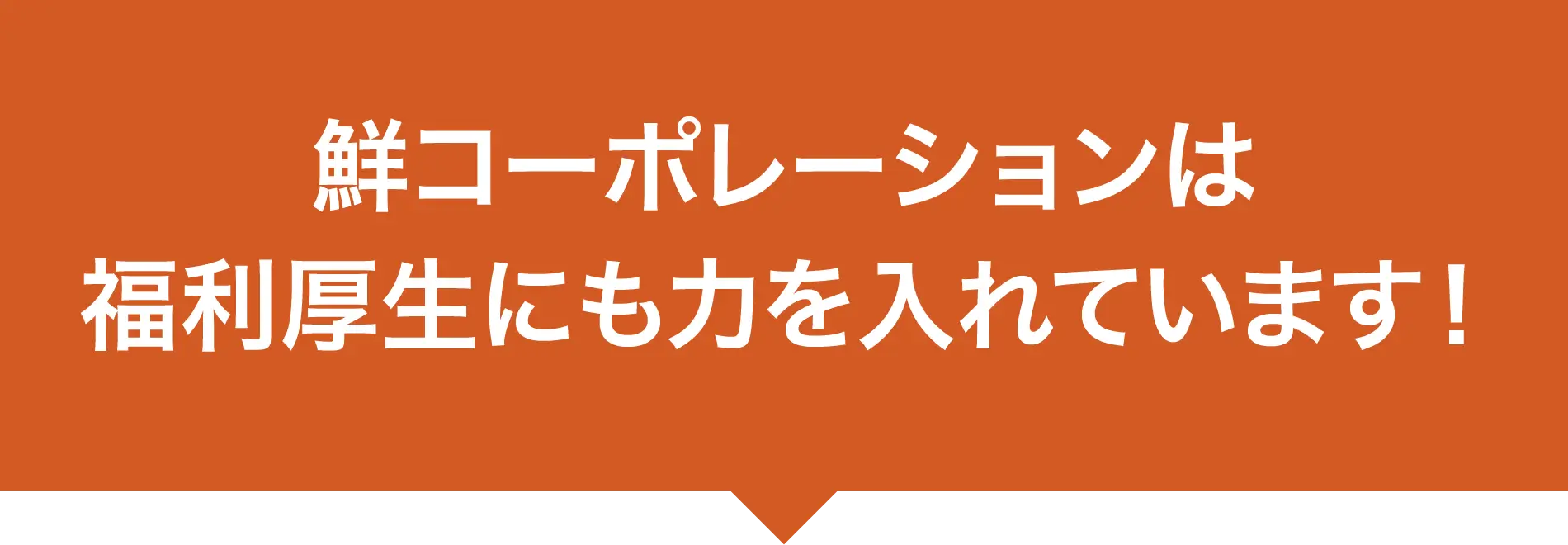 鮮コーポレーションは福利厚生にも力を入れています！